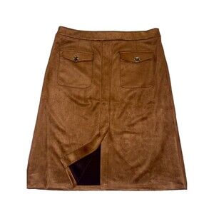 Marc New York Suede pull on skirt with slit women's size XL